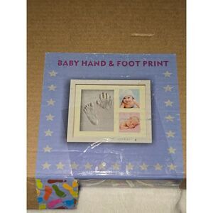 Baby Hand & Foot Print Photo Frame Kit Keepsake Newborn DIY Clay new open box